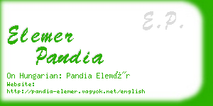 elemer pandia business card